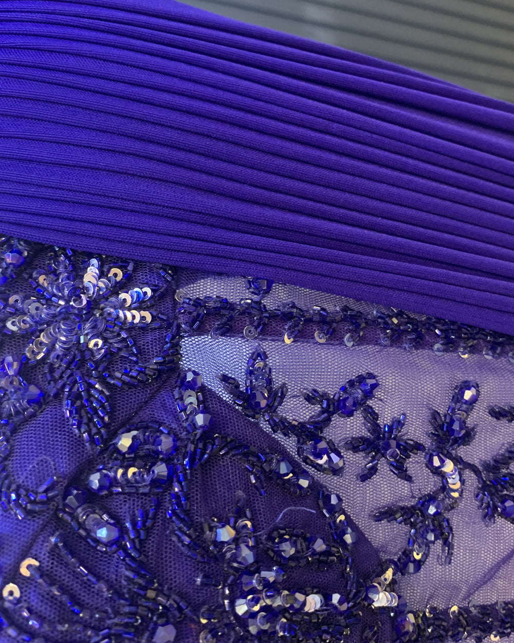 Neelambari Ink Blue Beaded Pre-Draped Saree