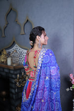 Pink Multicolour Cotton Kali Lehenga With Bandhani Dupatta — view 5