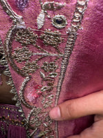 Pink Ombre Shimmer Tissue Lehenga With Zari Work — view 6