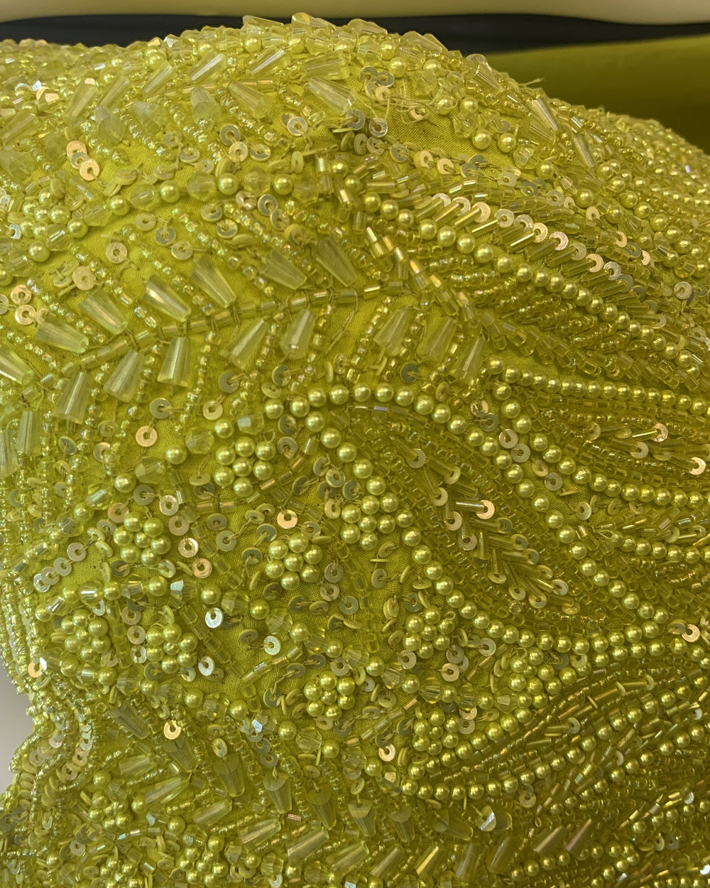 Parrot Green Beaded Bustier Dhoti Set