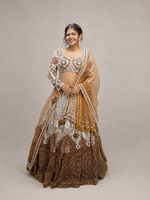 Bronze Ombre Net Lehenga With Sequin and Cutdana — view 1